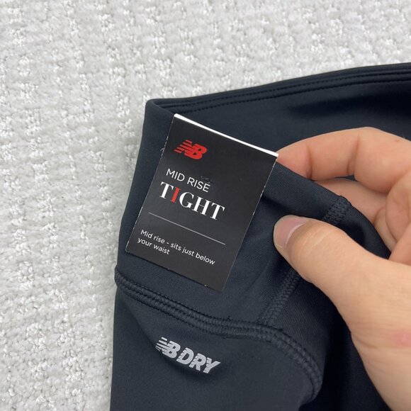 New Balance Printed Accelerate Black Reflective Running Mid Rise Tight Wom XS - Picture 7 of 14